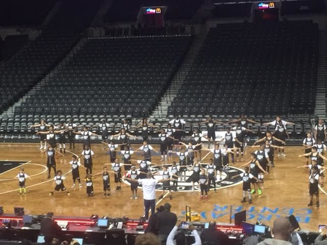 Brooklyn USA Basketball youth players practicing at Barclays Center